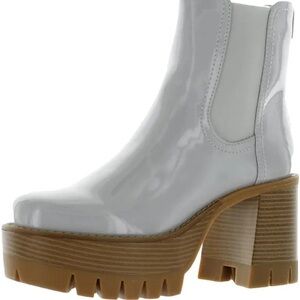 Madden Girl Womens Gotchha Patent Stretch Chelsea Boots